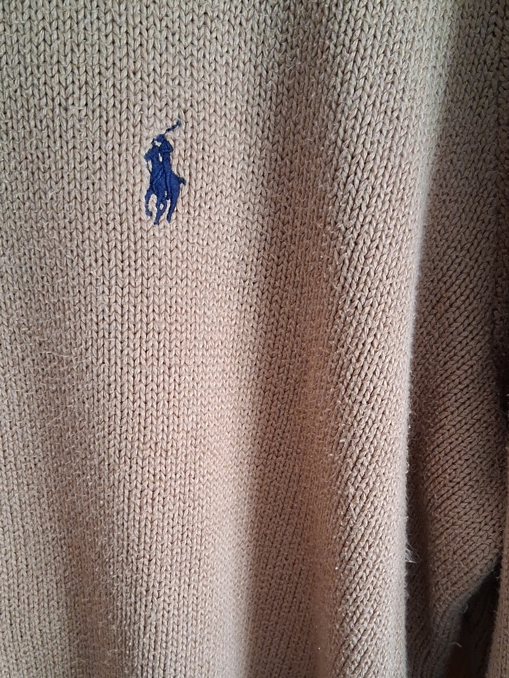 Polo by Ralph Lauren Camel Preppy Classic Crewneck Sweater Size XL - Picture 4 of 6